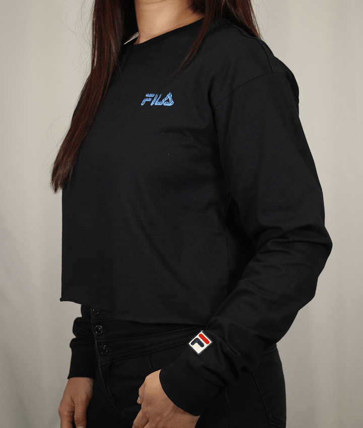 FILA Women's Disney Villains Hades Cropped L/S T-Shirt