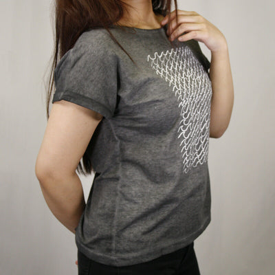 Roxy Women's Heather Waves Button Back S/S T-Shirt