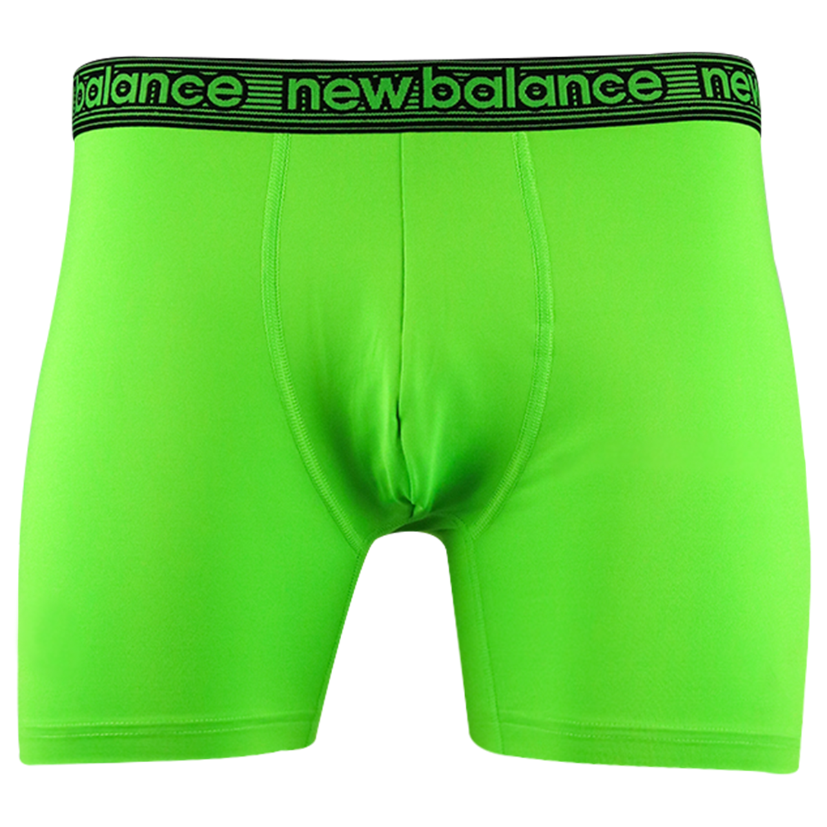 New Balance Men's Black, Neon Green, Striped Pattern 4 Pack Boxer Brief (S03)