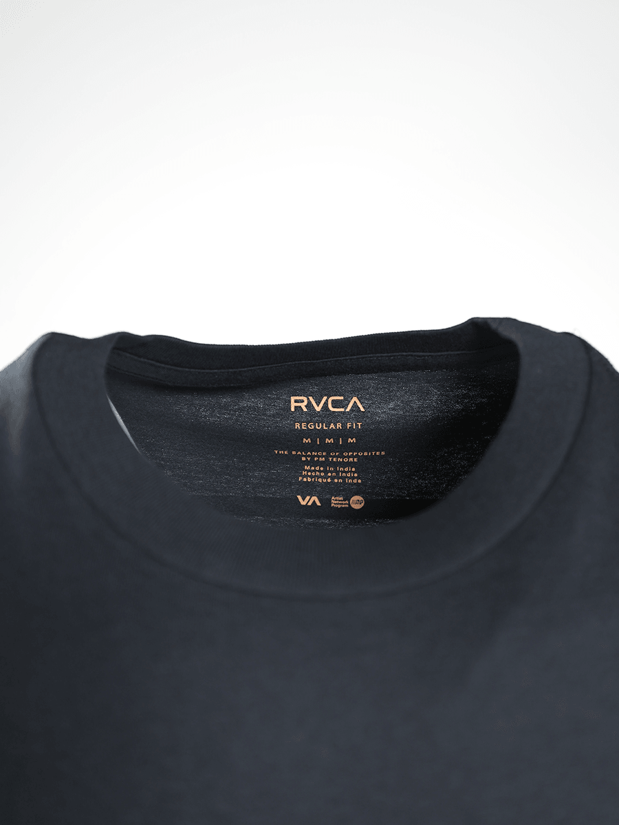 RVCA Men's Black Ransom BAKERVCA Relaxed Fit S/S T-Shirt (S07)