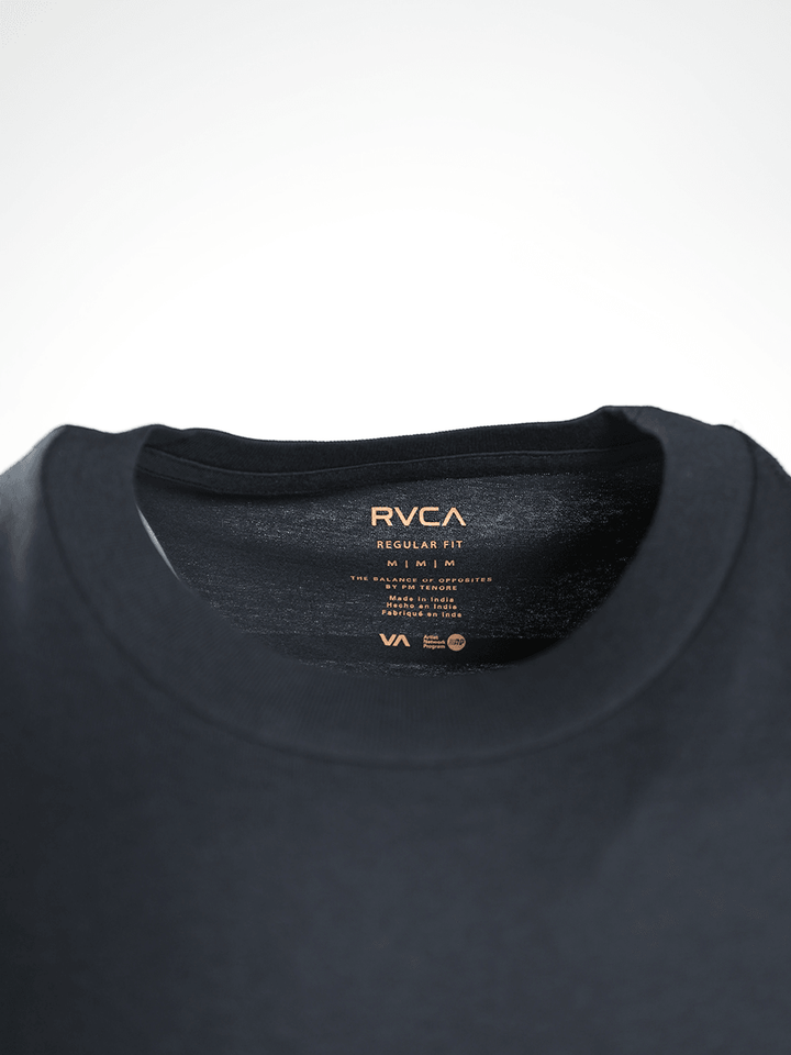 RVCA Men's Black Ransom BAKERVCA Relaxed Fit S/S T-Shirt (S07)