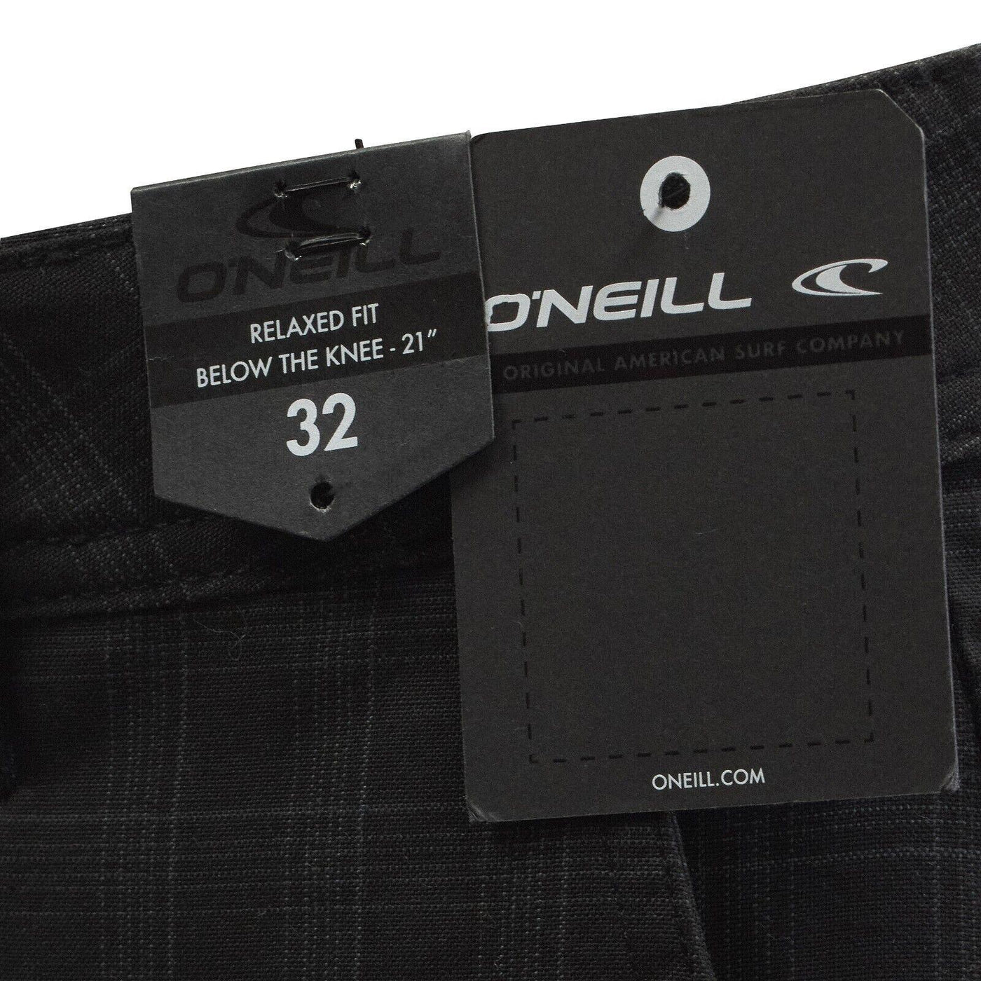 O'Neill Men's Dark Grey Horizon Plaid Chino Short