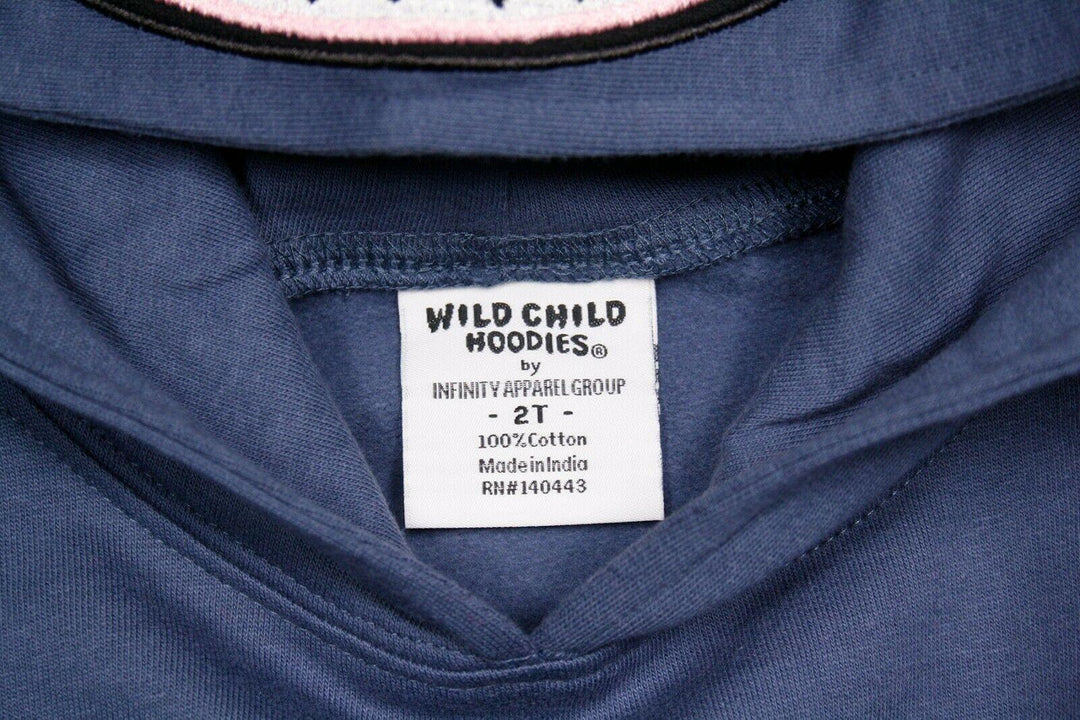 Wild Child Hoodies Kid's Blue Shark Pull Over Hoodie (S01)
