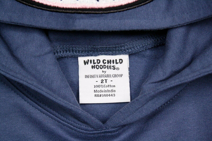 Wild Child Hoodies Kid's Blue Shark Pull Over Hoodie (S01)