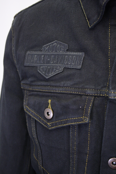 Harley-Davidson Women's Winged Applique Denim Button Up Jacket S06