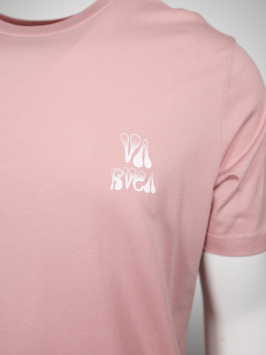 RVCA Men's Millennial Pink Peace Not War Regular Fit S/S T-Shirt (S31)