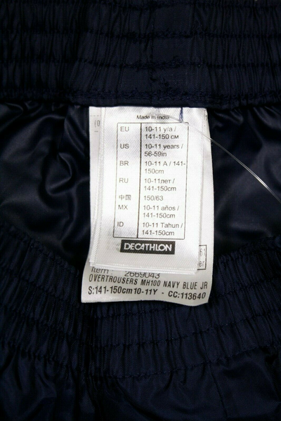 Wed'ze by Decathlon Boy's Navy Blue Water-Repellant Pants (S04)