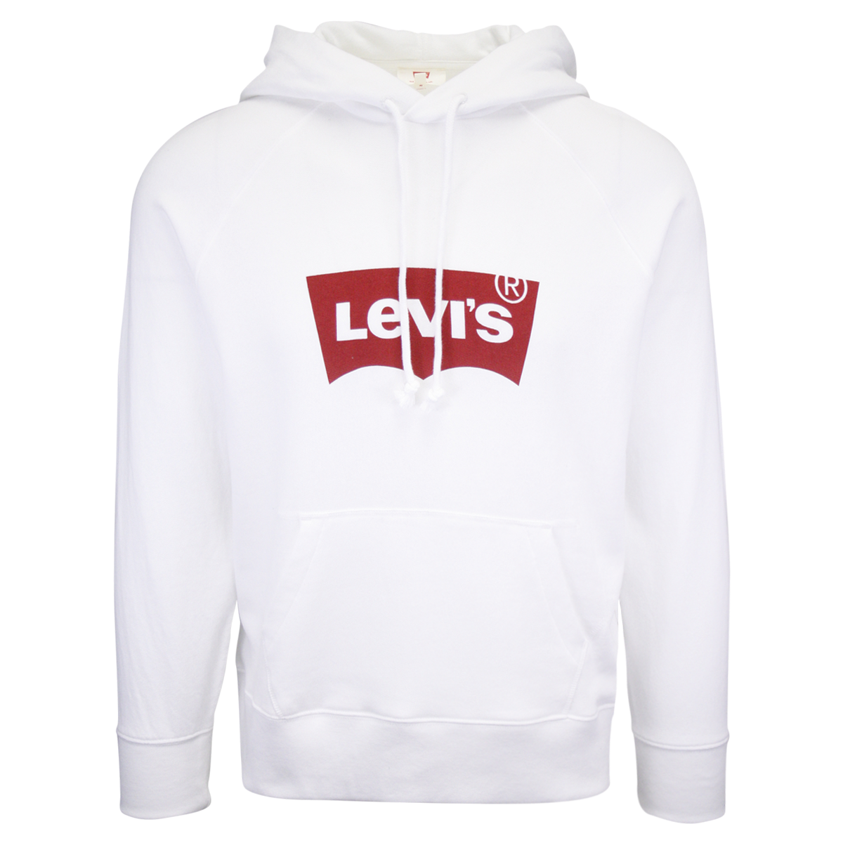 Levi's Men's White Official Logo L/S Pullover Hoodie (S03)