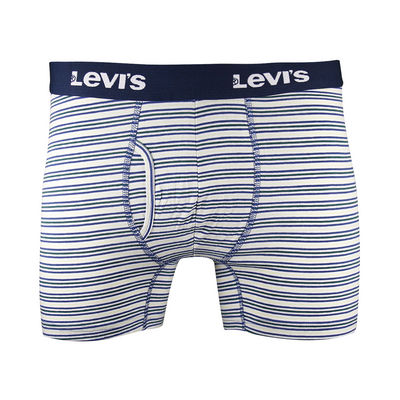 Levi's Men's 3 Pack Blue, Striped, Grey Stretch Boxer Briefs (S08)