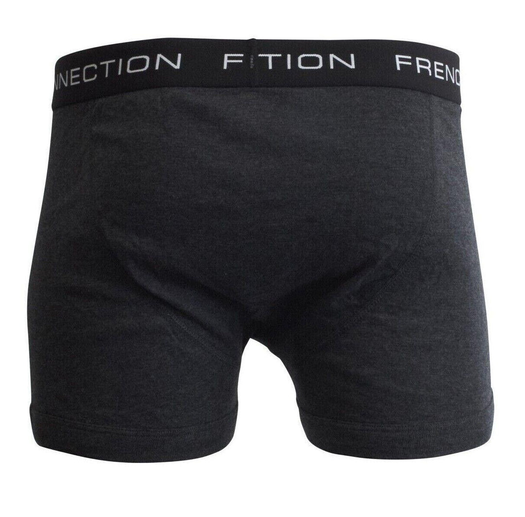 French Connection Men's HTH Navy & HTH Charcoal 2 Pack Boxer Briefs
