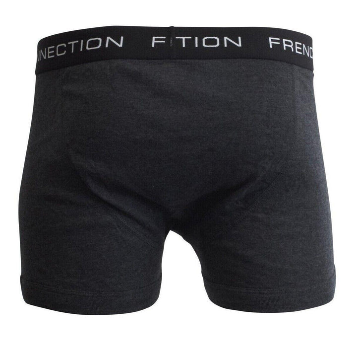 French Connection Men's HTH Navy & HTH Charcoal 2 Pack Boxer Briefs
