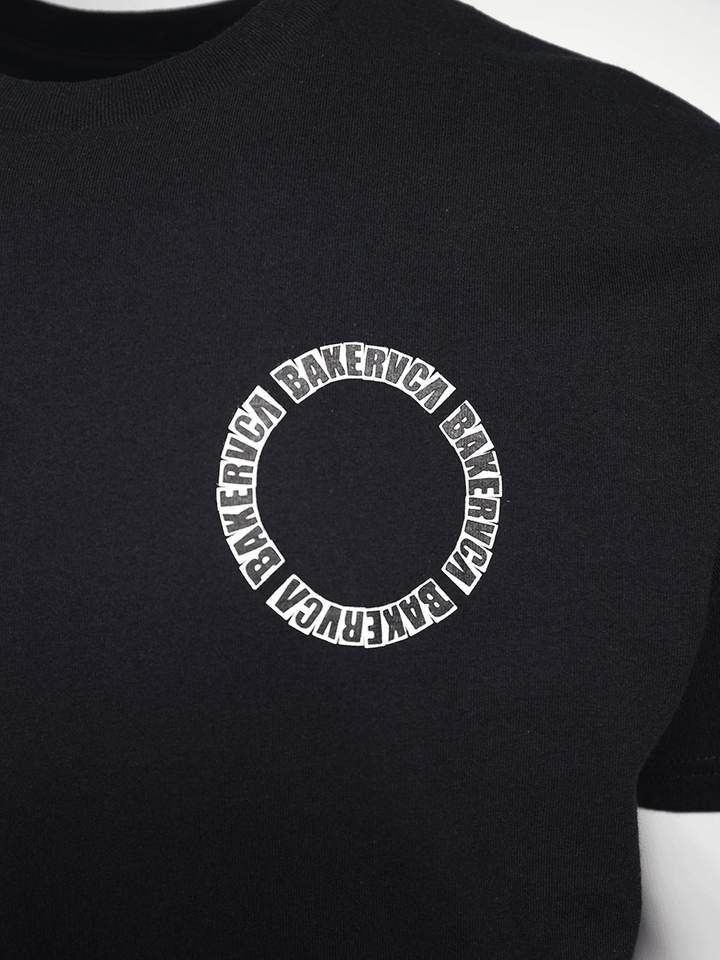 RVCA Men's Black BAKERVCA Circle Relaxed Fit S/S T-Shirt (S10)