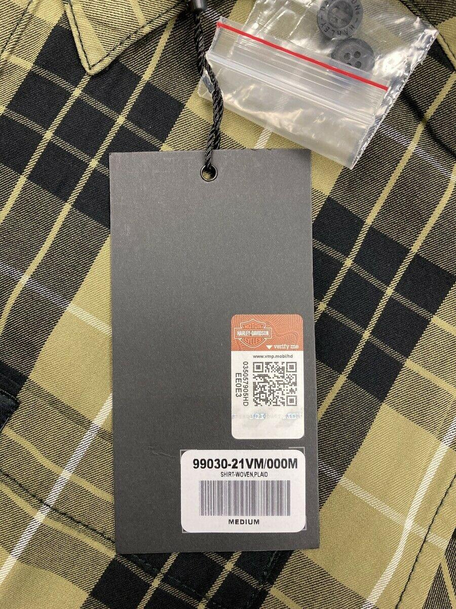 HD Branded Men's Metallic Sunburst Green Plaid S/S Woven Shirt (S10)