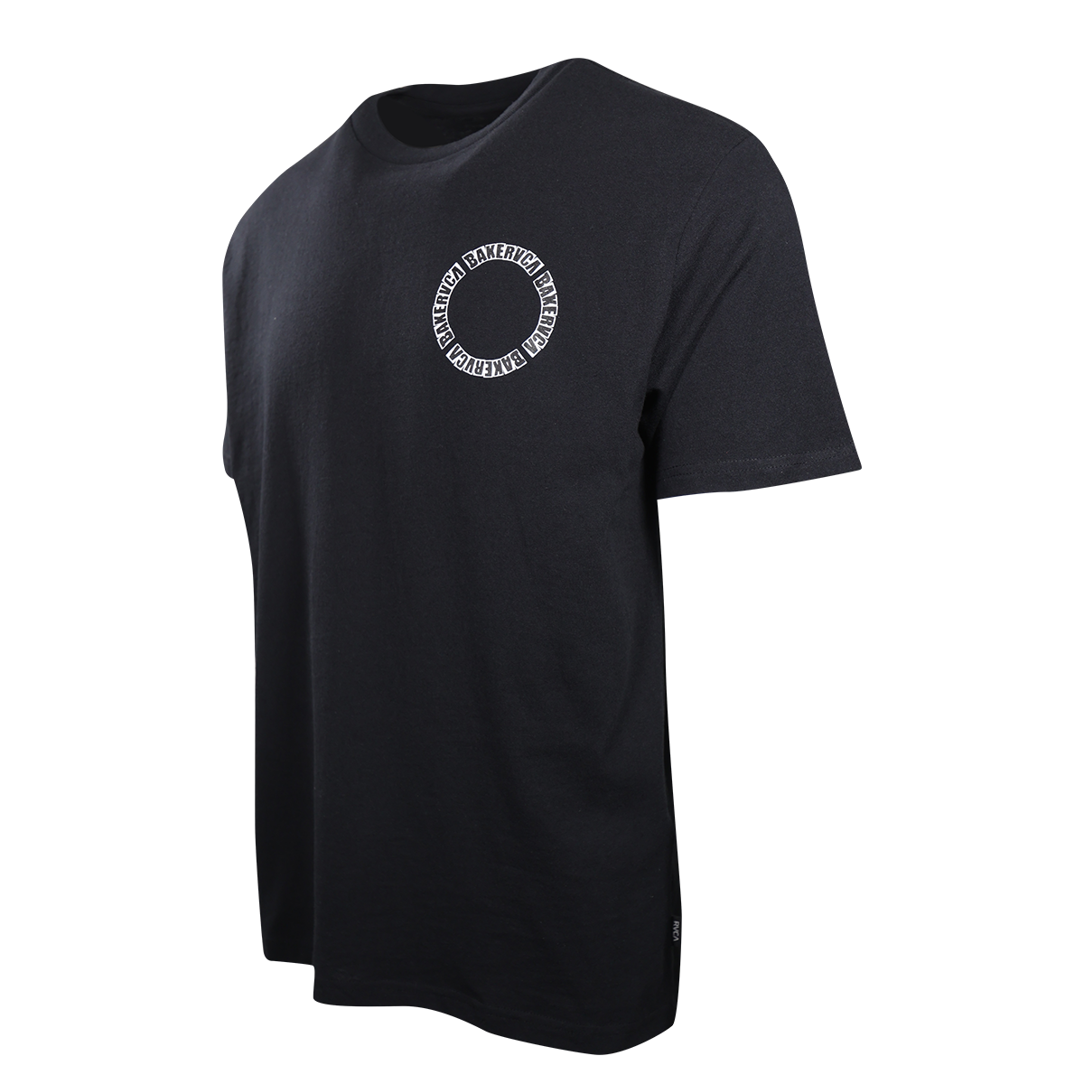 RVCA Men's Black BAKERVCA Circle Relaxed Fit S/S T-Shirt (S10)