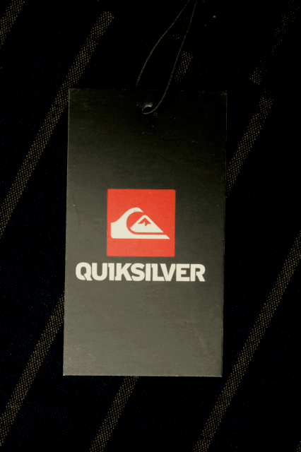 Quiksilver Men's Navy Brown Striped L/S Flannel Shirt (S09)