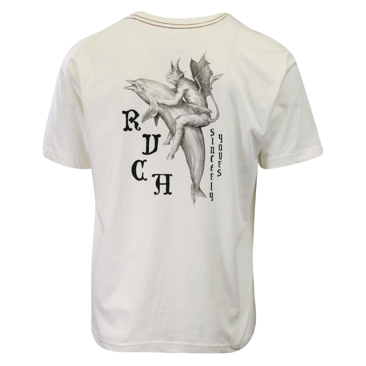 RVCA Men's Cream Sincerely Yours The Balance Of Opposites S/S T-Shirt (S05)