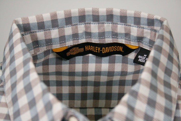 HD Branded Women's Grey Blue Plaid L/S Woven Shirt