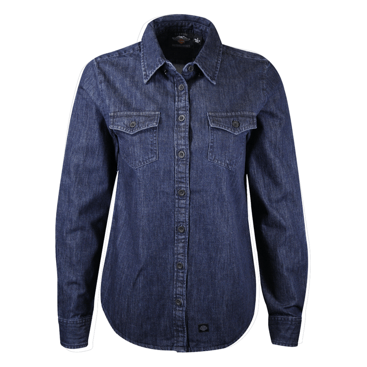HD Branded Women's Navy Blue Denim L/S Woven Shirt (S03)