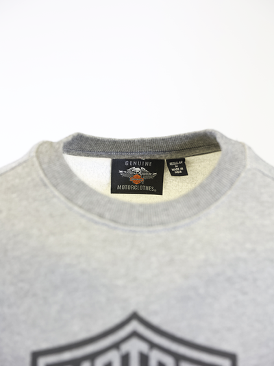 Harley-Davidson Men's Heather Grey Official Logo L/S Pullover Sweater (S01)