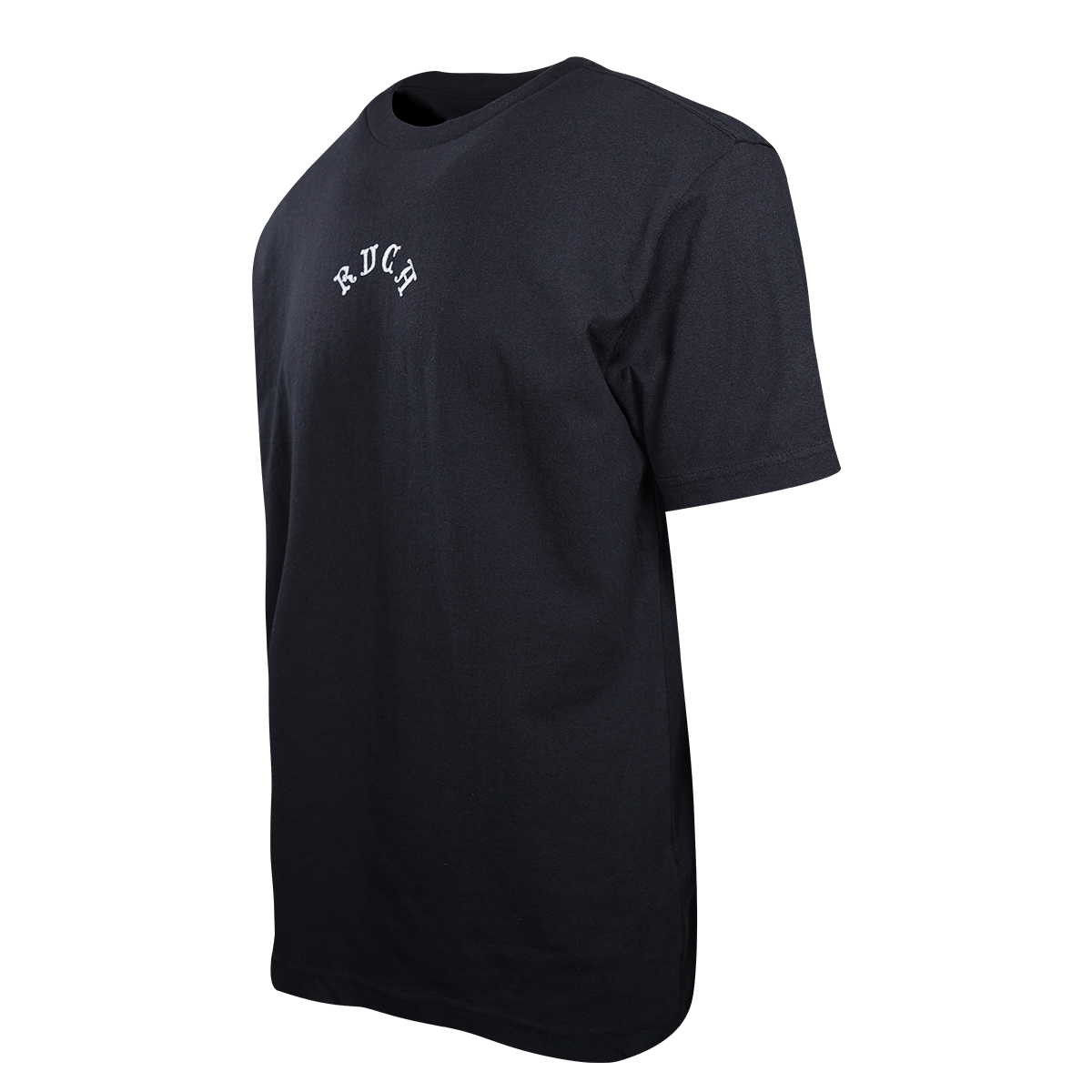 RVCA Men's Black The Monkey Relaxed Fit S/S T-Shirt (S13)