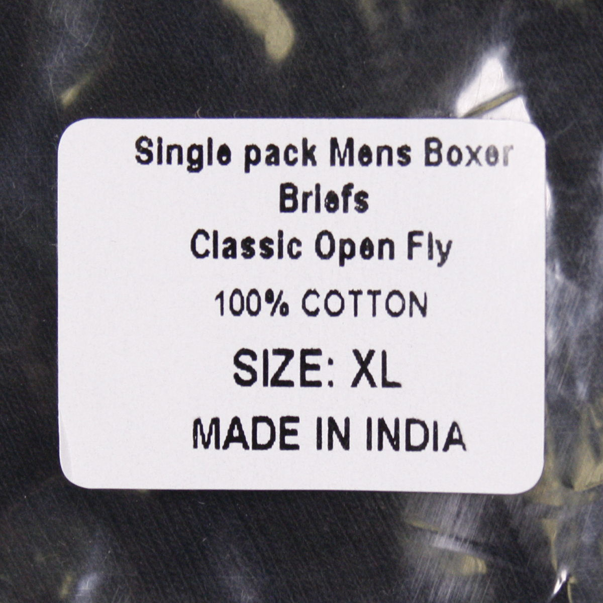 Supreme Men's 100% Authentic Single Pack Black Boxer Briefs