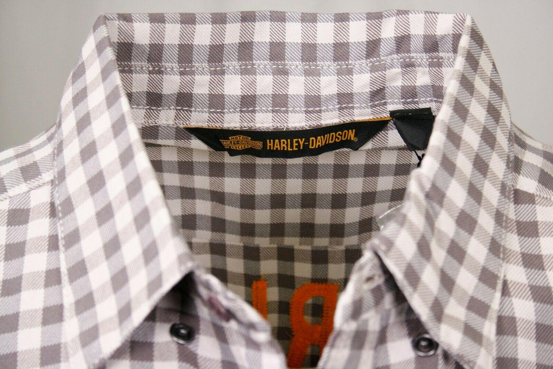 HD Branded Men's Grey Brown Plaid S/S Woven Shirt