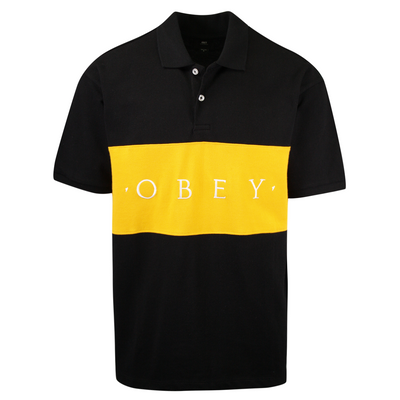 OBEY Men's Color Block Button S/S Polo Shirt (S34)