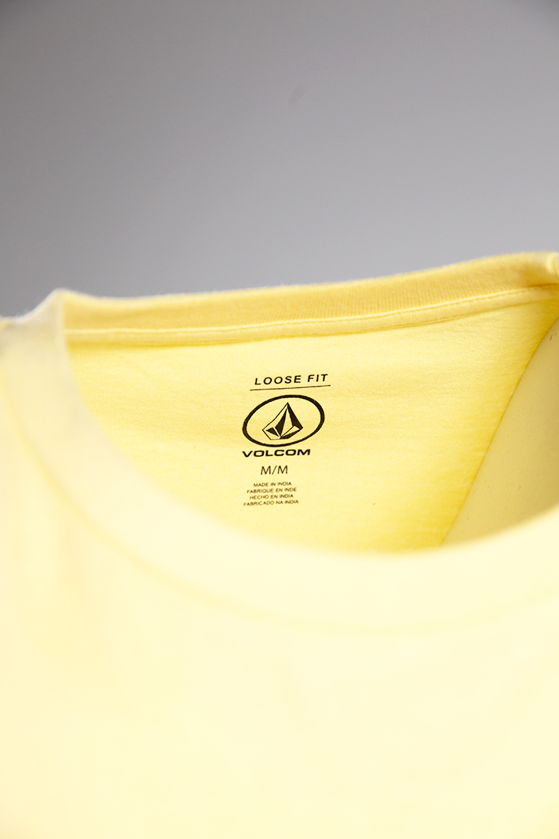 Volcom Men's Light Yellow Stone Face We Will Speak To You S/S T-Shirt (S16)