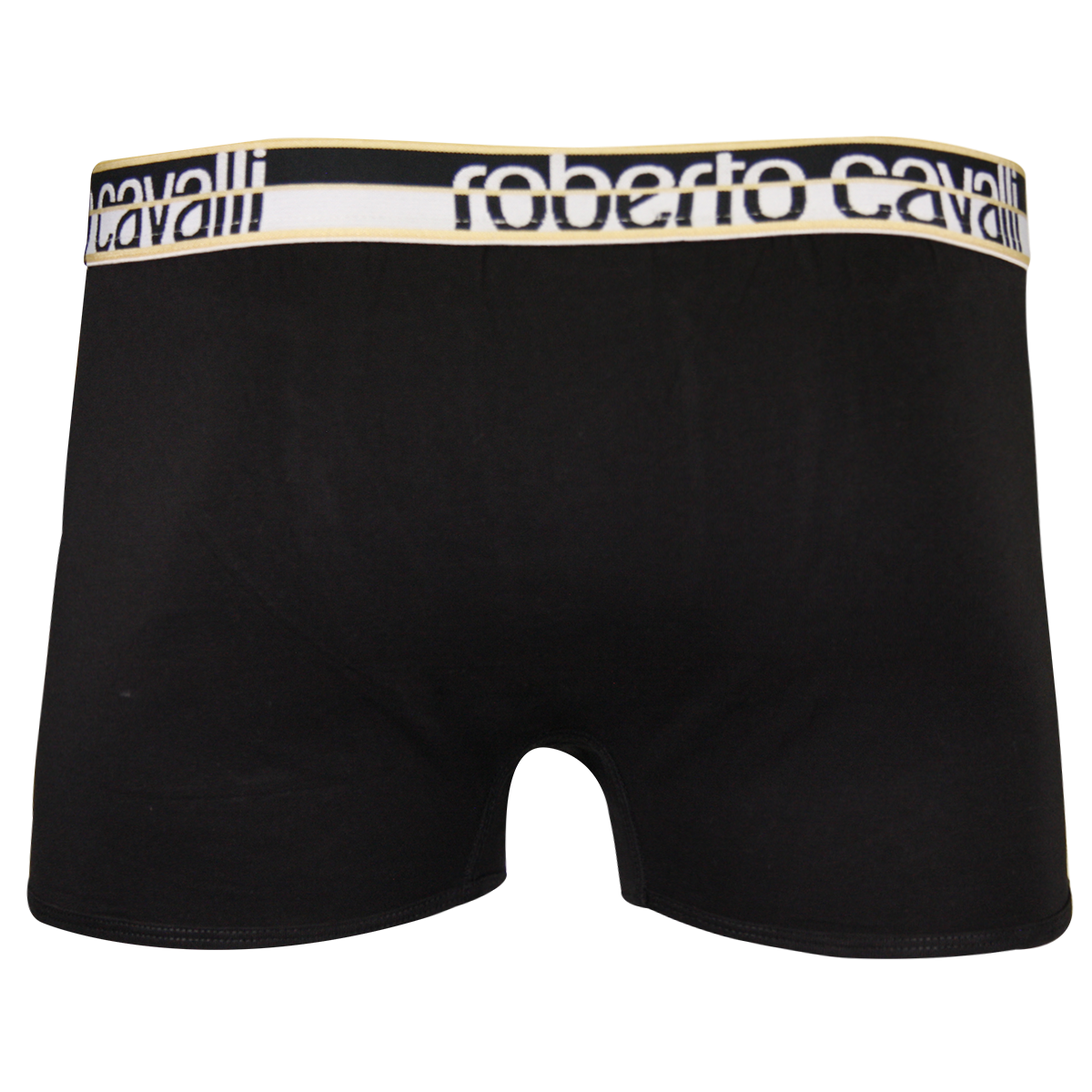 Roberto Cavalli Men's Single Pack Black Stretch Boxer Briefs