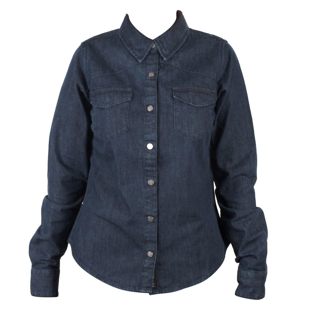 HD Branded Women's Dark Indigo Artist Drive HD ADV L/S Denim Shirt (S07B)