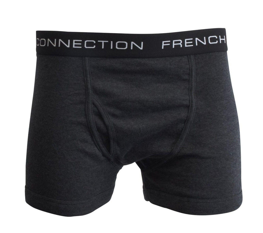 French Connection Men's HTH Navy & HTH Charcoal 2 Pack Boxer Briefs