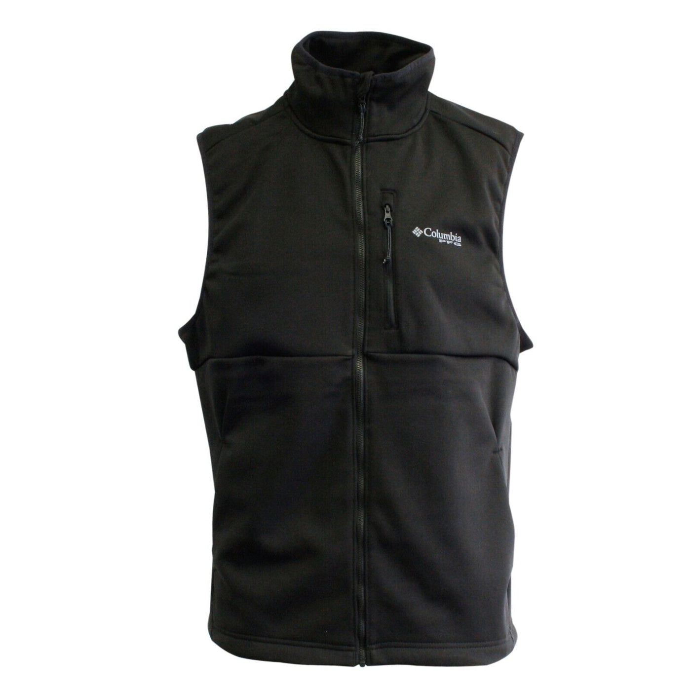 Columbia Men's Black PFG Terminal Stretch Softshell Full Zip Vest