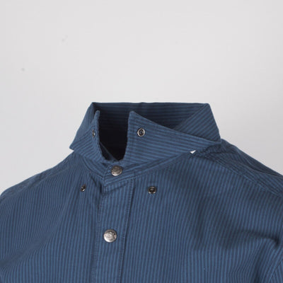 Harley-Davidson Men's Blue Amplifier Railroad Snap Button L/S Woven Shirt (S44)