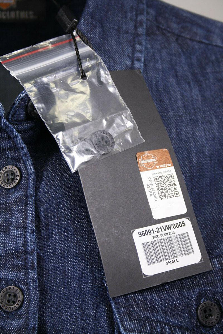 HD Branded Women's Navy Blue Denim L/S Woven Shirt (S03)