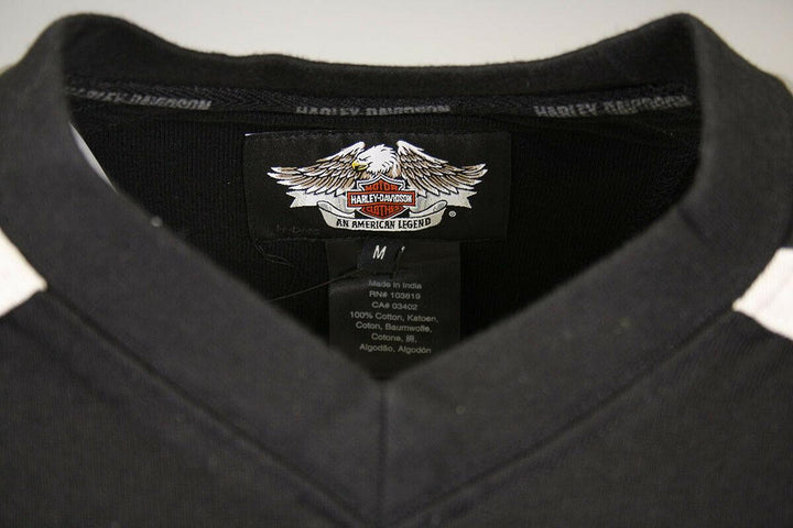 HD Branded Men's Black Grey Skull V-Neck L/S Sweater