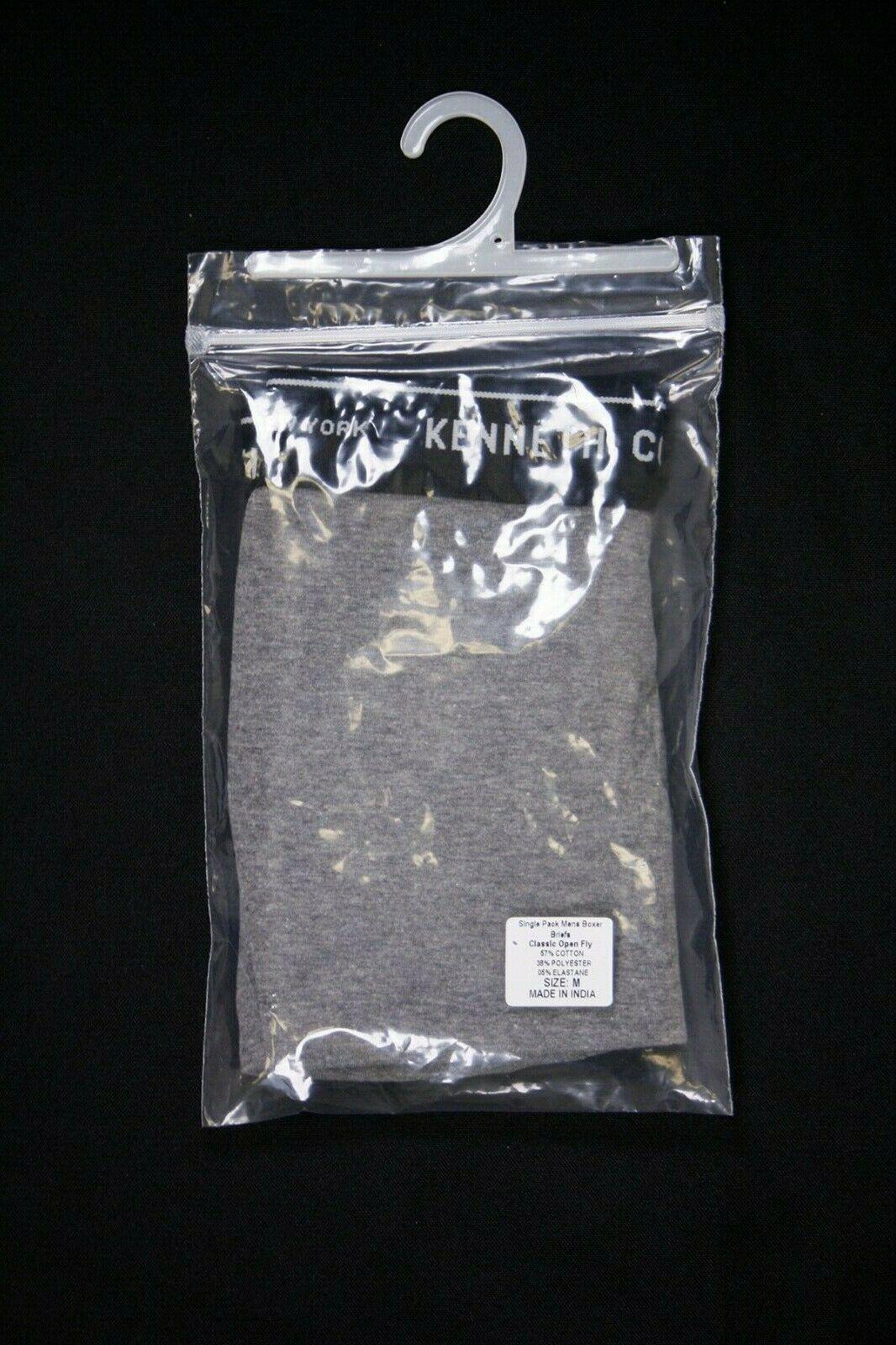 Kenneth Cole Men's New York 1 Pack Black Band Dark HTH Grey Boxer Brief (S02)