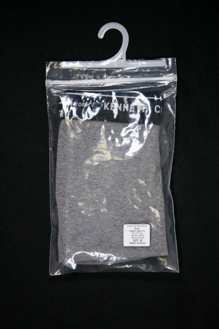 Kenneth Cole Men's New York 1 Pack Black Band Dark HTH Grey Boxer Brief (S02)