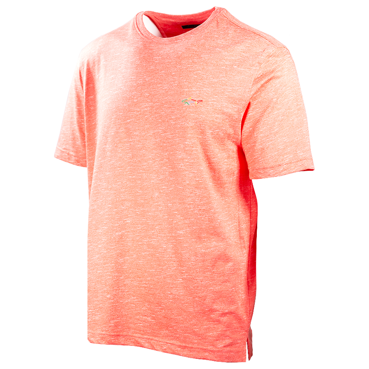 Greg Norman Men's Heather Salmon Pink S/S T-Shirt (S01B) Size Large