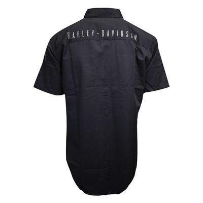 Harley-Davidson Men's Essential Grey S/S Woven Shirt (S01)