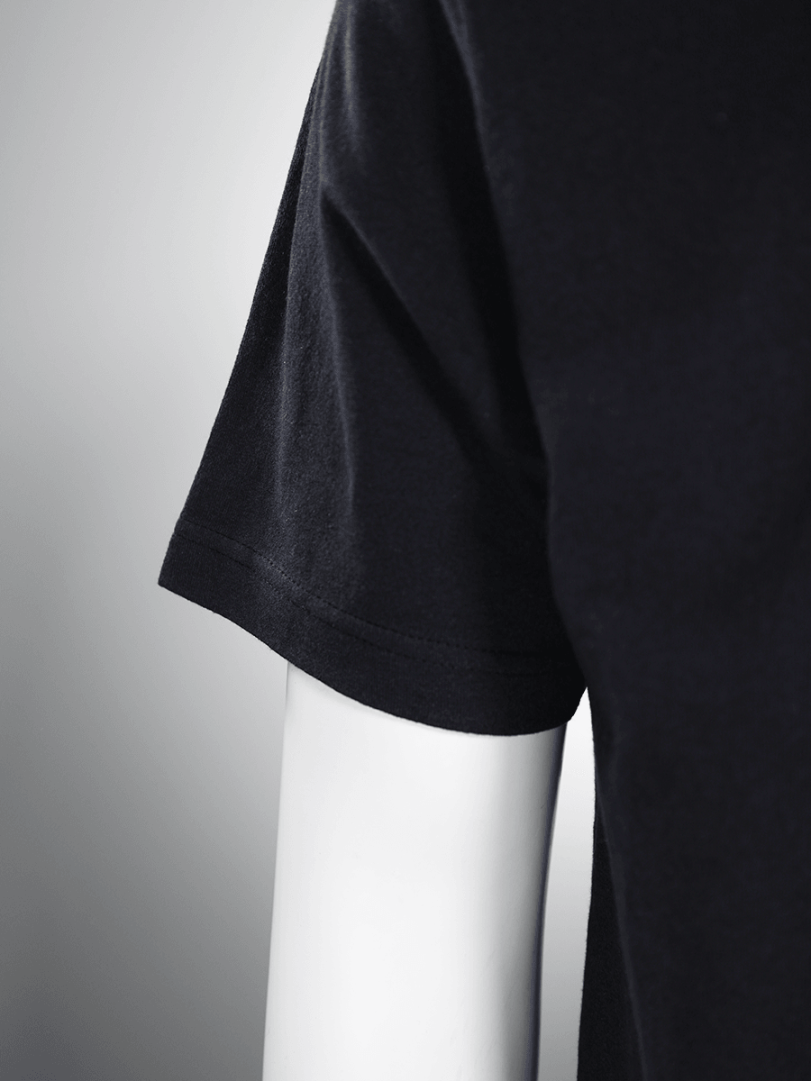 RVCA Men's Black The Monkey Relaxed Fit S/S T-Shirt (S13)