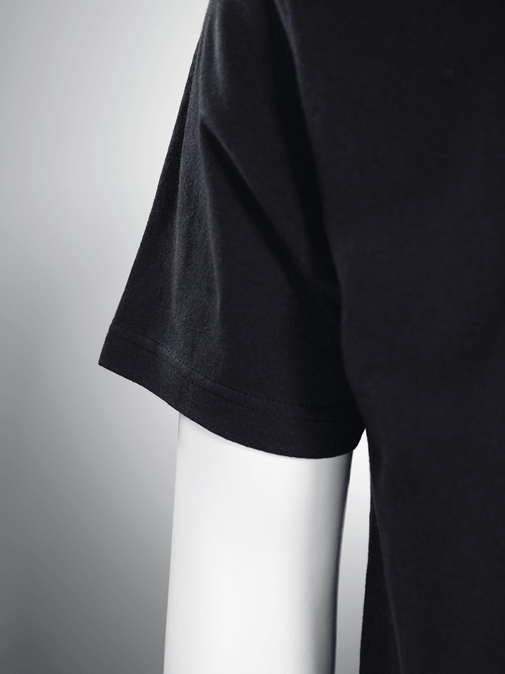 RVCA Men's Black The Monkey Relaxed Fit S/S T-Shirt (S13)