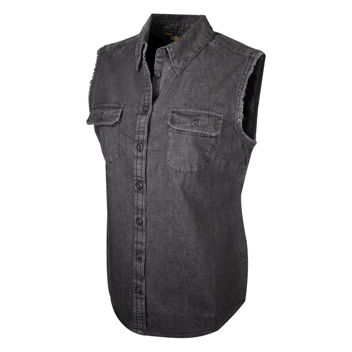 HD Branded Women's Charcoal Vest w/ Back Logo Sleeveless Vest
