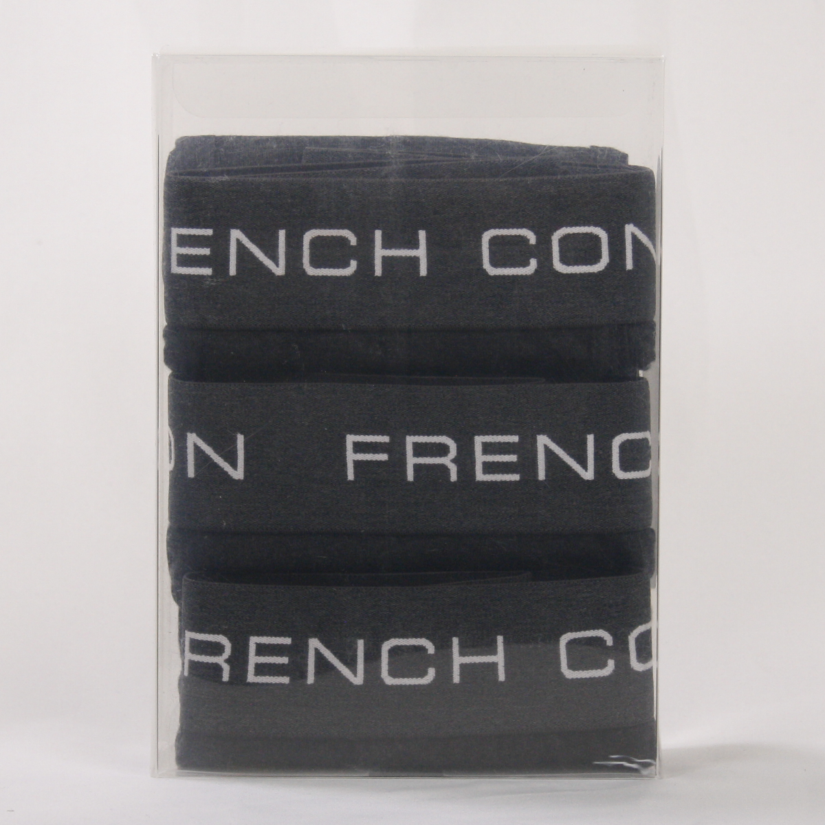 French Connection Men's 3 Pack Dark Grey w/ Dark Grey Strap Boxer Brief (S08)