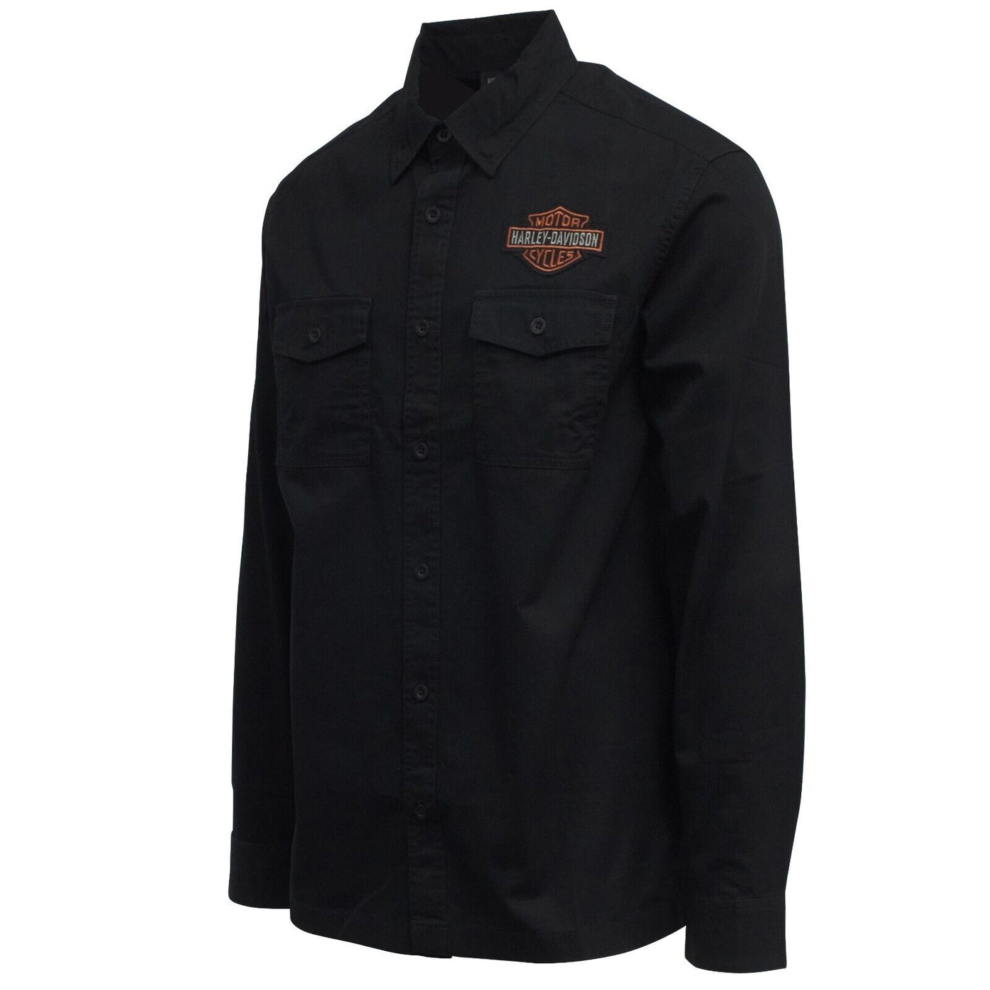 Harley-Davidson Men's Black Beauty Bar & Shield L/S Woven Shirt (S52B)