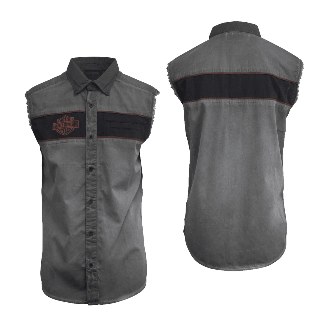 HD Branded Men's Blackened Pearl Iron Bond Blowout Sleeveless Shirt