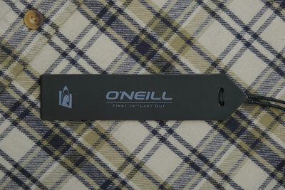 O'Neill Boy's Golden Tan Black Plaid L/S Flannel Shirt (Retail $40)