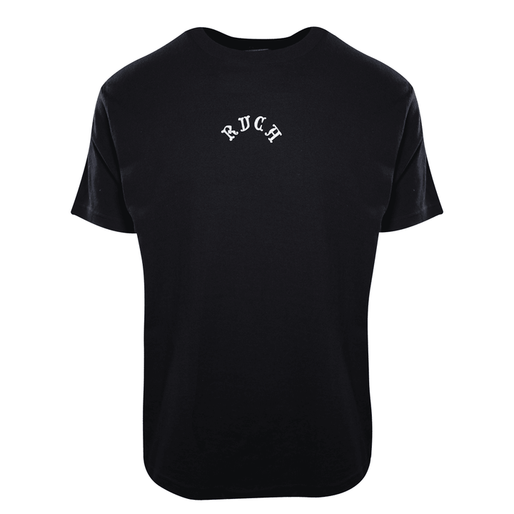 RVCA Men's Black The Monkey Relaxed Fit S/S T-Shirt (S13)