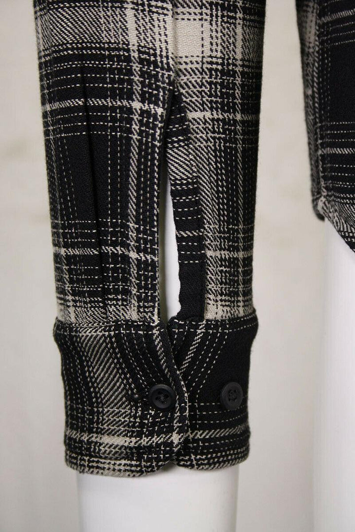 HD Branded Men's Sage Grey Black Plaid L/S Woven Shirt (S14)