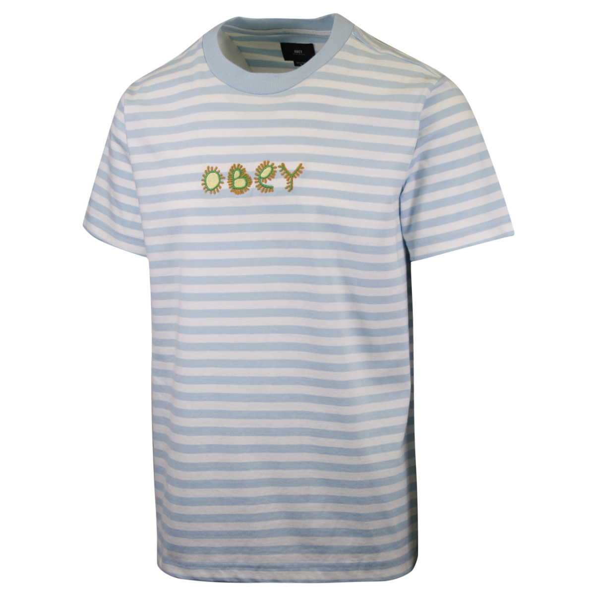 OBEY Men's Blue Amoeba Striped S/S T-Shirt (S01B)
