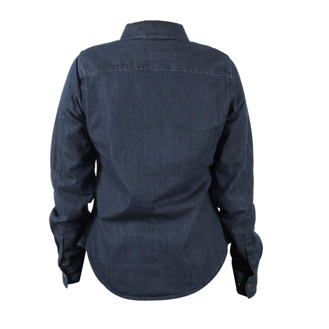 HD Branded Women's Dark Indigo Artist Drive HD ADV L/S Denim Shirt (S07B)